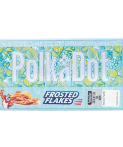 Savor the sweet crunch with Polkadot’s Frosted Flakes white chocolate bar, where sugary cereal flakes find a tender home in luscious white chocolate.